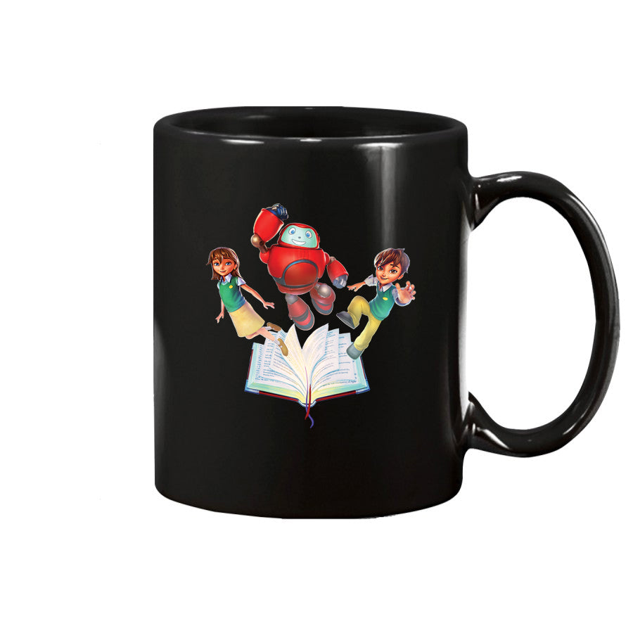 Superbook Characters 15oz Black Ceramic Mug