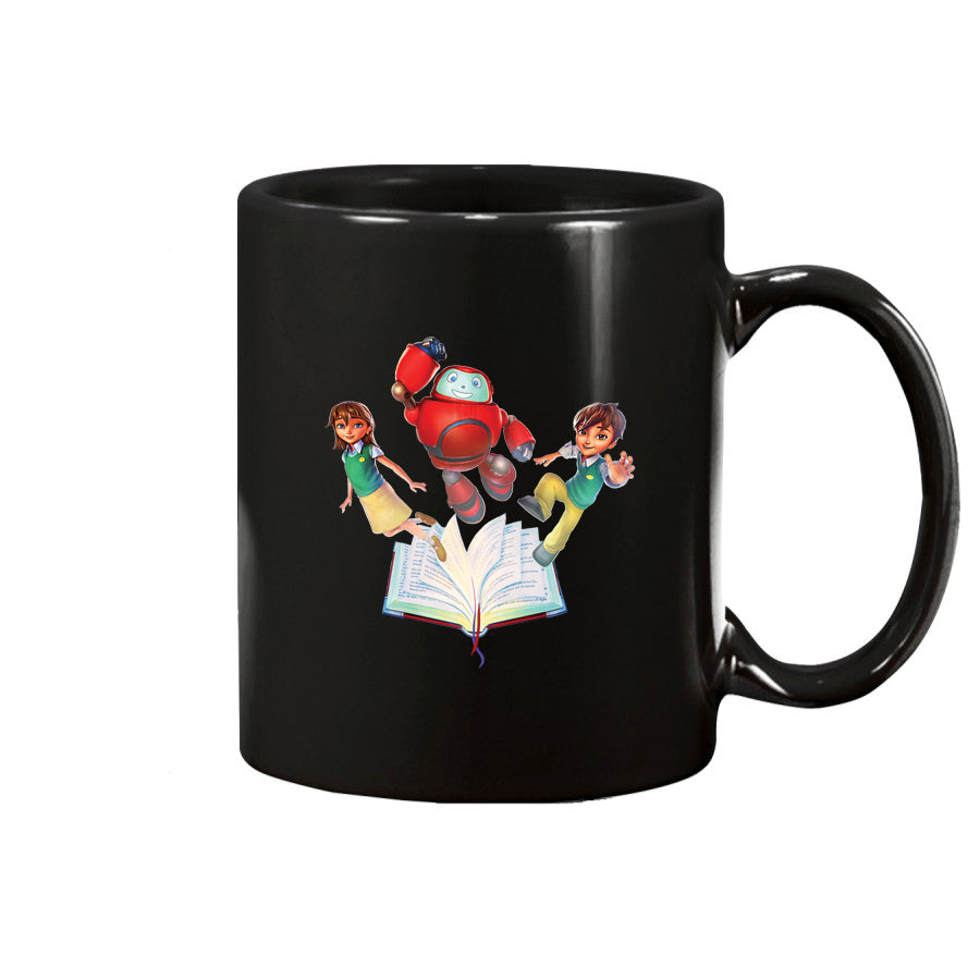 Superbook Characters 11oz Black Ceramic Mug